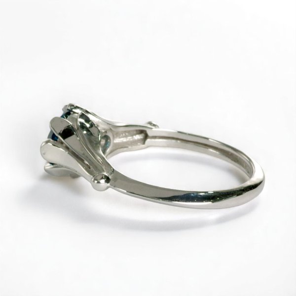 画像3: SV925 ロンドンブルートパーズ×百合モチーフリング (3)