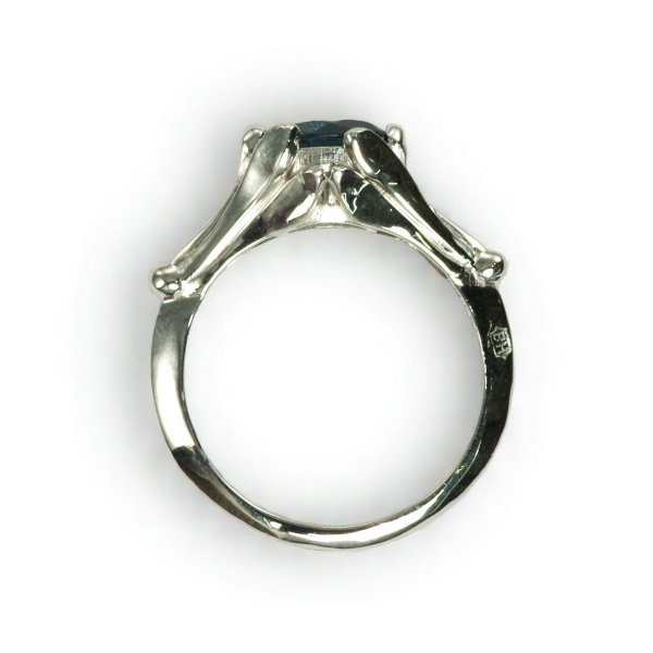 画像5: SV925 ロンドンブルートパーズ×百合モチーフリング (5)