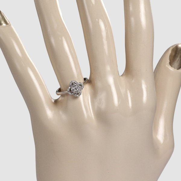 画像5: K18WGダイヤモンドフラワーリング (5)