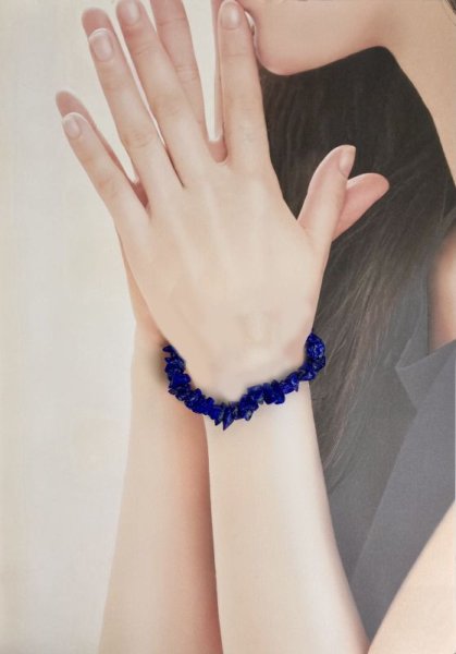 画像6: ラフカット ラピスラズリ(アフガニスタン産)ブレスレット  12月誕生石 (6)