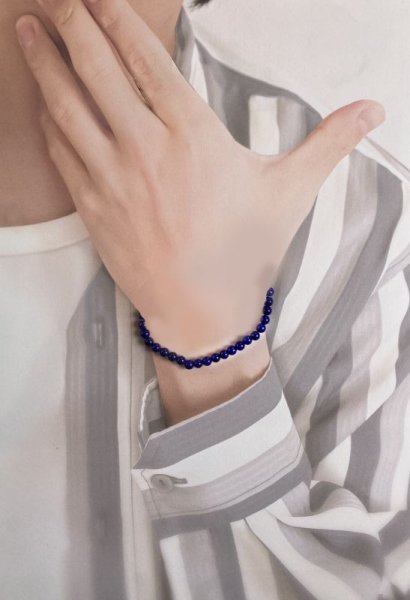 画像7: ラピスラズリ(アフガニスタン産)ブレスレット  12月誕生石 (7)