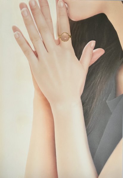 画像8: 【受注生産品】K10/K18 ローズクォーツハートクロスリング (8)