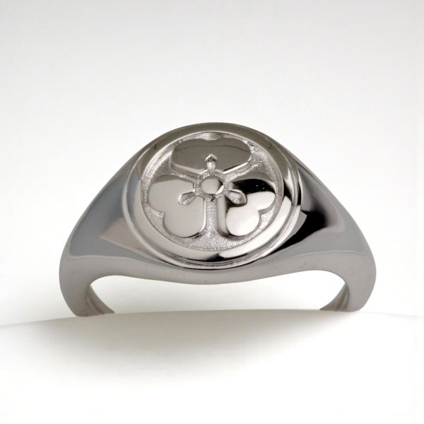 画像1: 【オーダー例】Pt900家紋リング制作 (1)