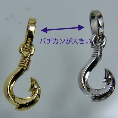 Pt900フイッシュフック 釣り針 ペンダント ミニ ネックレス